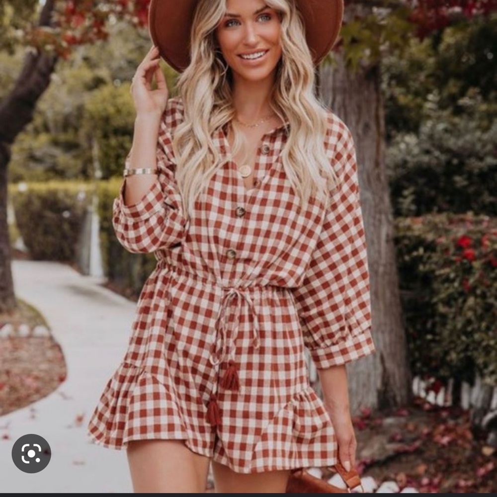 2/38 Vici Aakaa gingham romper